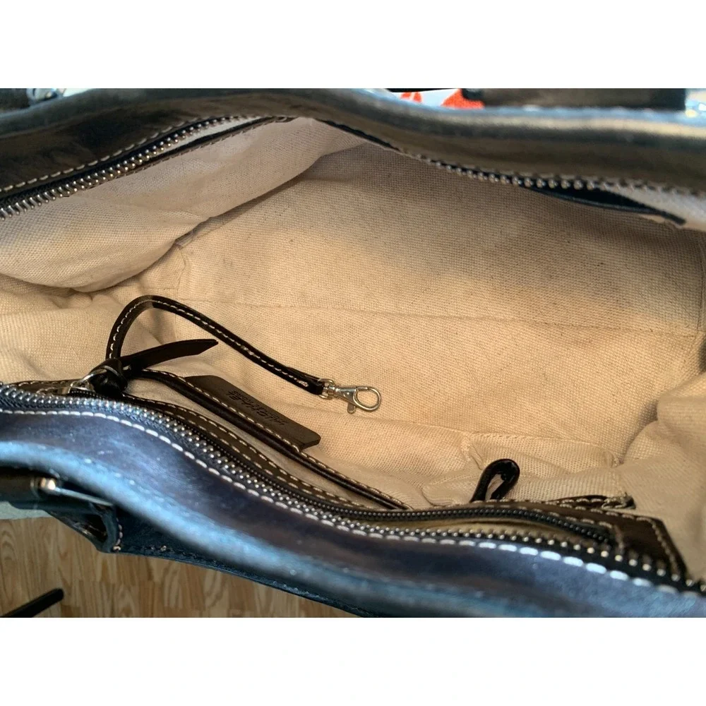Michael Kors Y2K Black Crescent Brookville Buckle Hobo Bag‎ Silver Hardware RARE
